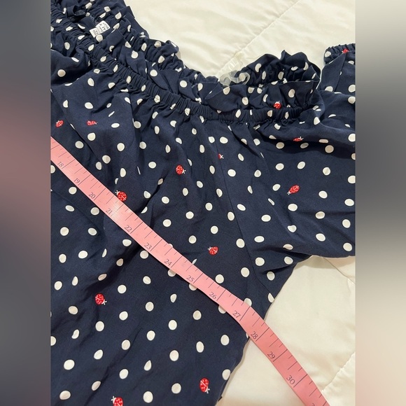 Crown & Ivy Navy Polka Dot with lady bugs Blouse size 3X - Picture 7 of 12